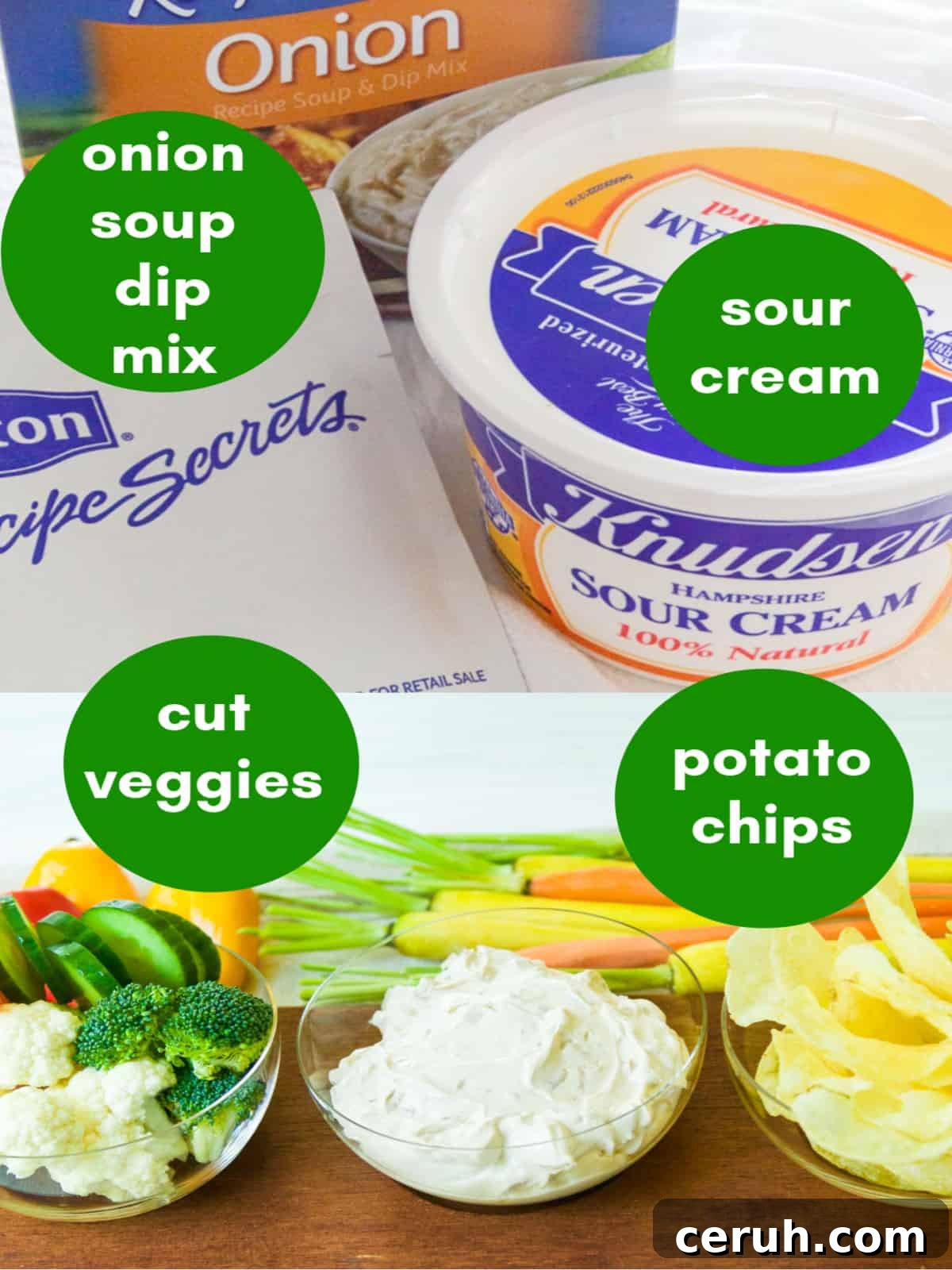 Onion dip ingredients