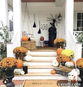 halloween front porch