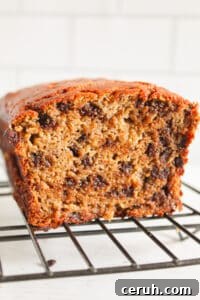 inside of coconut flour banana bread.