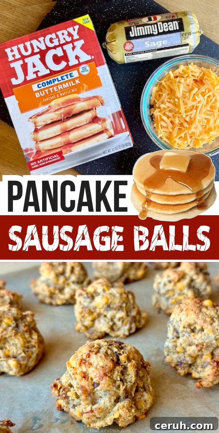 Your family is going to love these Pancake Sausage Bites! Simply mix together pancake mix, sausage, cheddar cheese and milk, form balls, and bake on a baking sheet until hot and golden brown. These are so yummy dipped in syrup!
