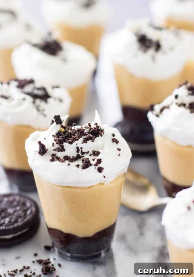 Peanut butter pie dessert shooter