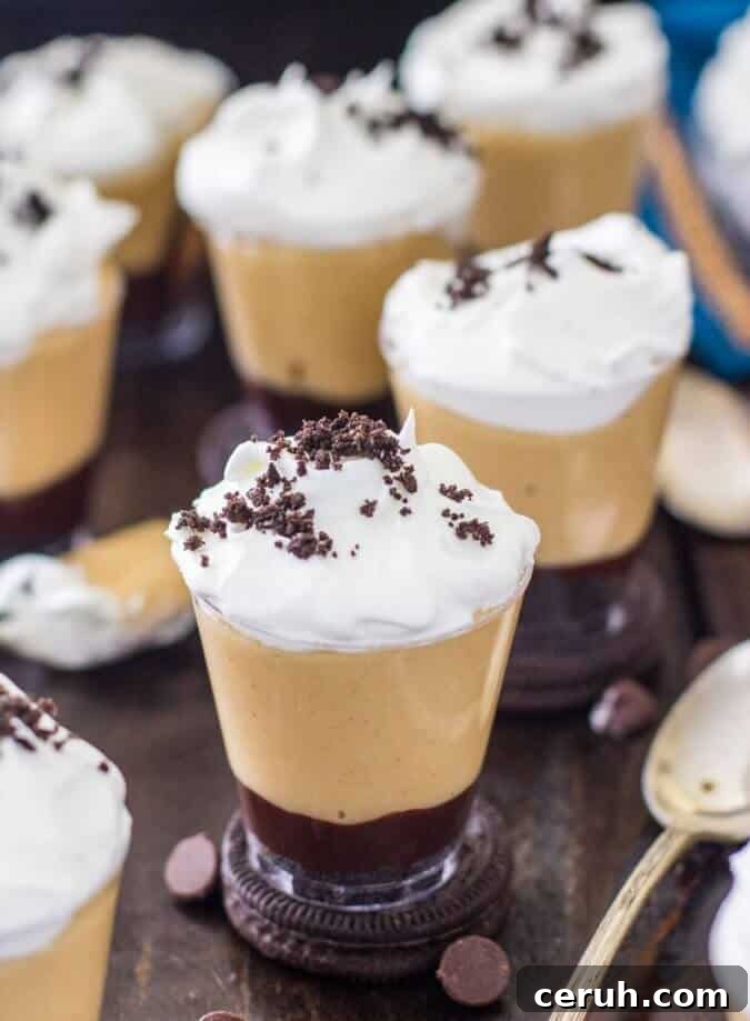 Peanut Butter Pie Dessert Shooters -- these are so easy!!