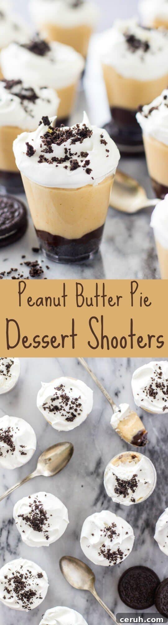Peanut Butter Pie Dessert Shooters - I LOVE these! So fast and easy to make :)