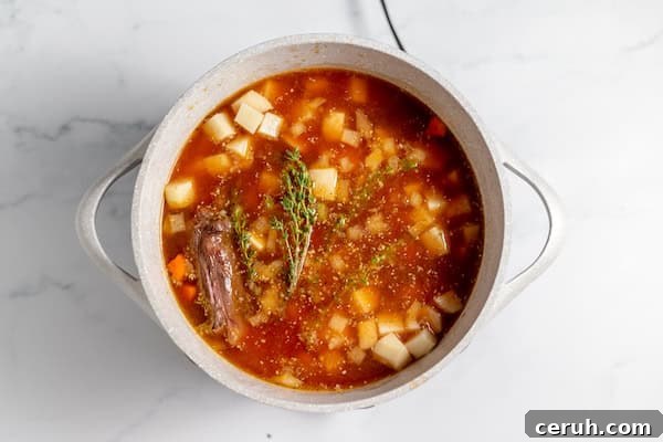 soup with thyme