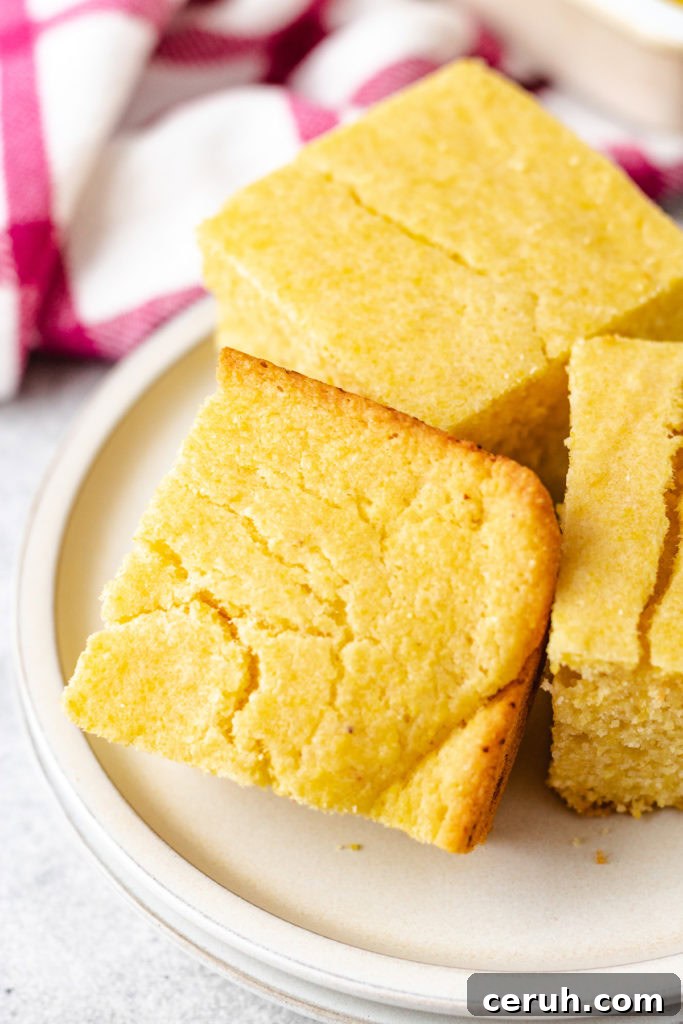 15 Classic Sides to Serve with Beef Stroganoff 7 Southern cornbread on a plate.