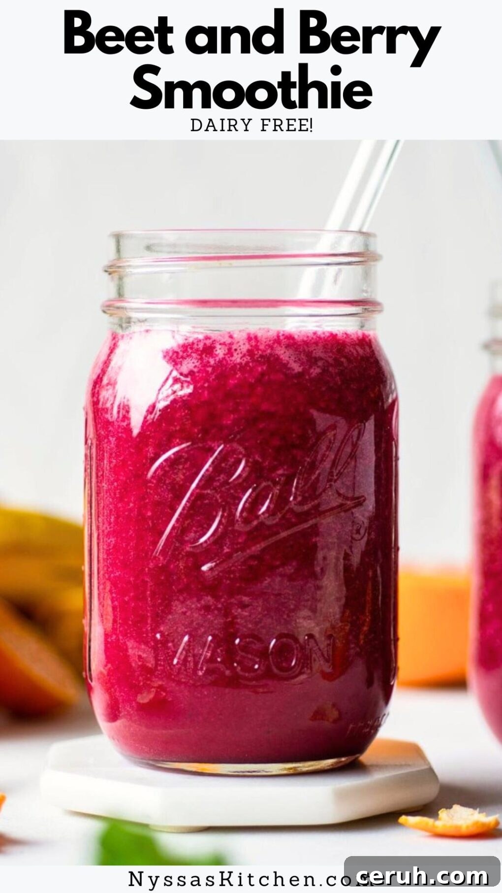 Pinterest pin for Beet and Berry Smoothie