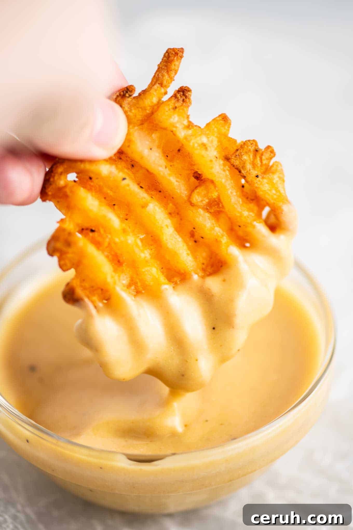 waffle fries with chick fil a sauce