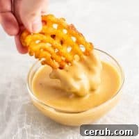 waffle fry dipped in chick fil a sauce