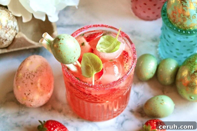 strawberry basil easter margarita