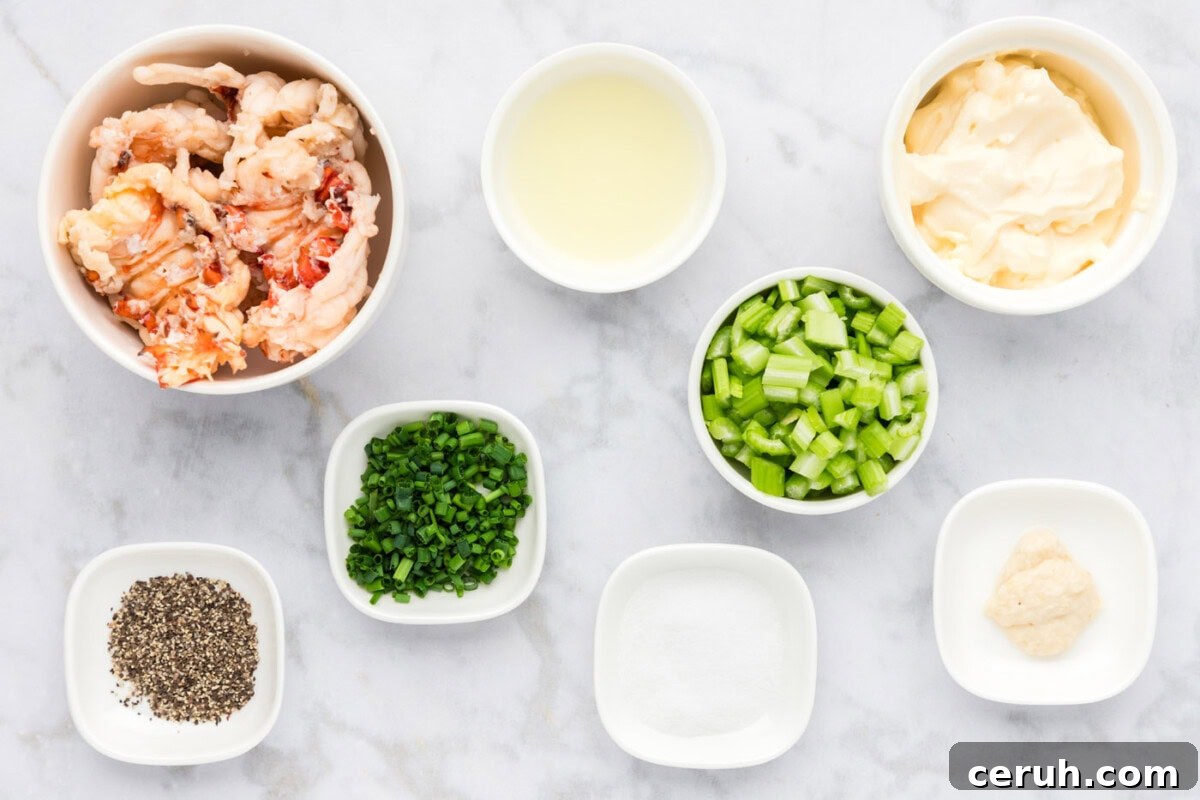 Ingredients for Lobster Salad