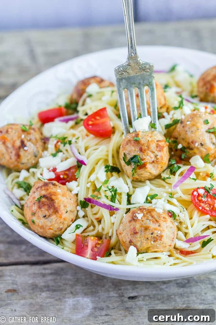 Sunday Meal Plan Week 101: Simple Recipes & Grocery List 8 Angel hair pasta with chicken meatballs