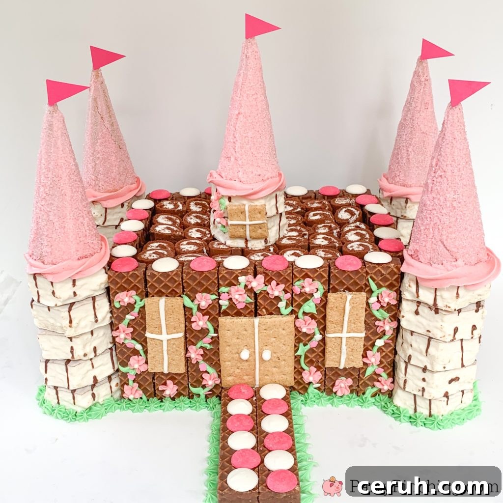 Castle Cake, Easy Castle Cake, Best Princess Party Ideas, Pink Princess Cake, Little Debbie Castle Cake, Fun Easy Creative Birthday Cake Ideas and Recipes, Fun Cakes for Kids, Best Birthday Cake Recipes