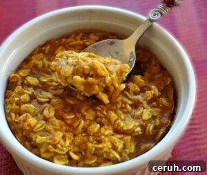 single serving baked pumpkin oatmeal