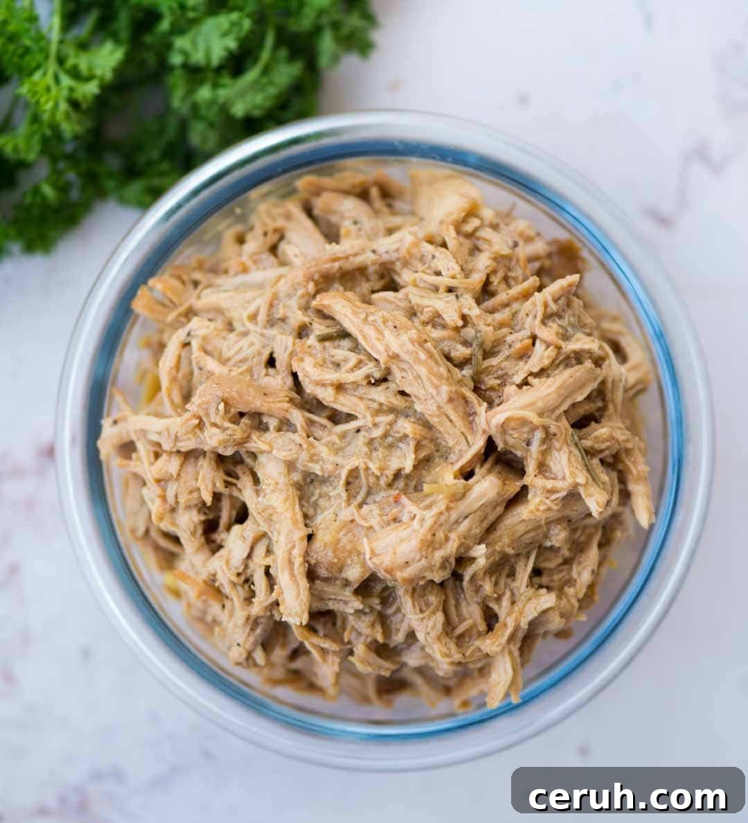 Instant Pot Shredded Chicken is moist, juicy and quick to make. I have 6 exciting flavours of shredded chicken along with the video for you, perfect to add in salads, soups, wraps, tacos or anything that calls for cooked chicken.