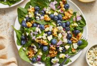 Blueberry and Spinach Salad with Dijon Vinaigrette