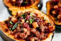 Roasted Sausage-Stuffed Acorn Squash