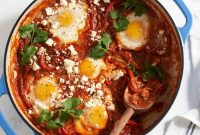 Feta Shakshuka: Spicy Tomato-Poached Eggs