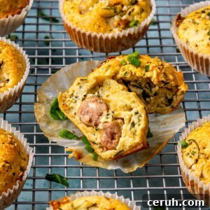 Savory Sausage Breakfast Muffins - Olivia Adriance