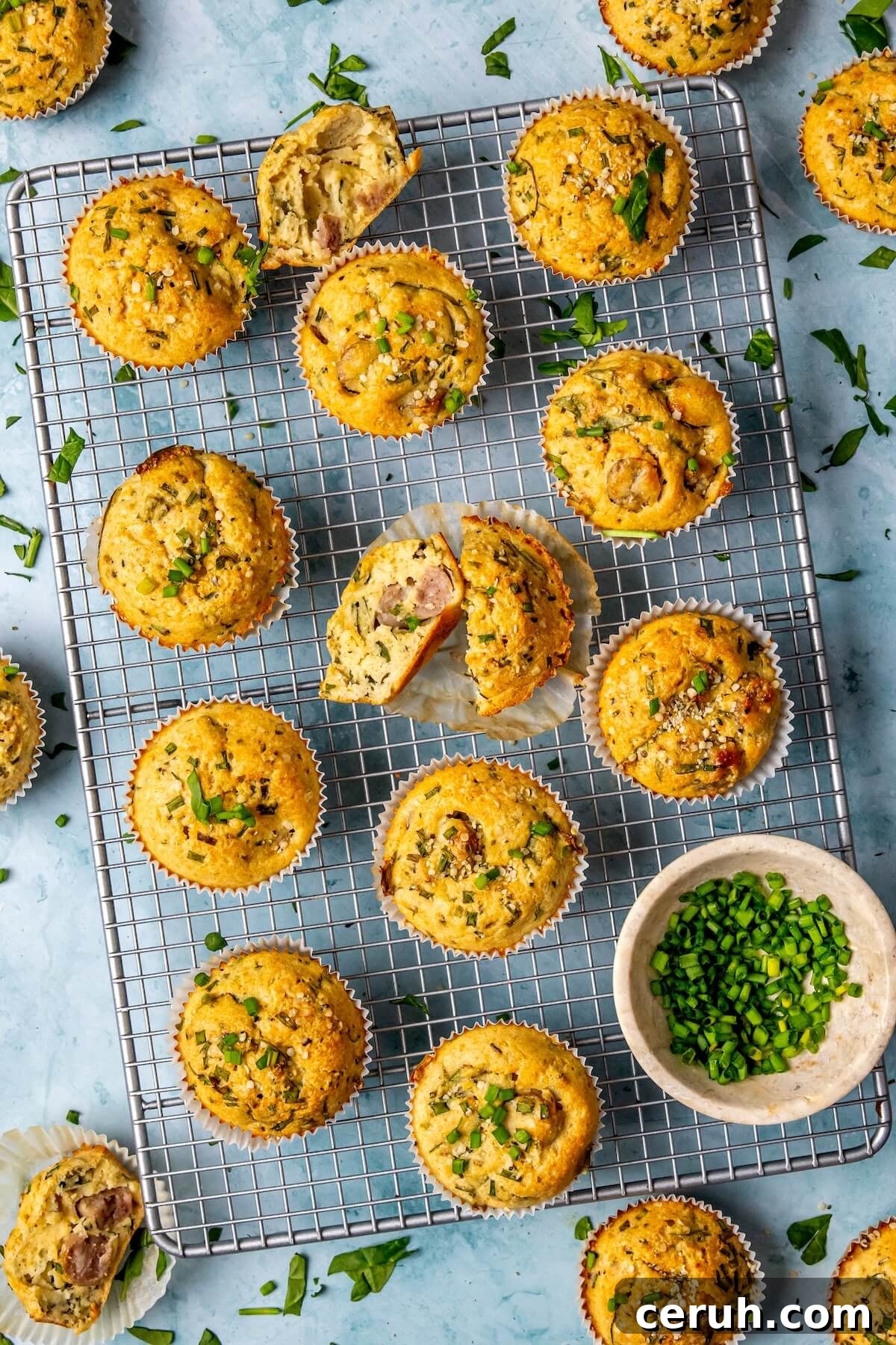 Savory Sausage Breakfast Muffins - Olivia Adriance