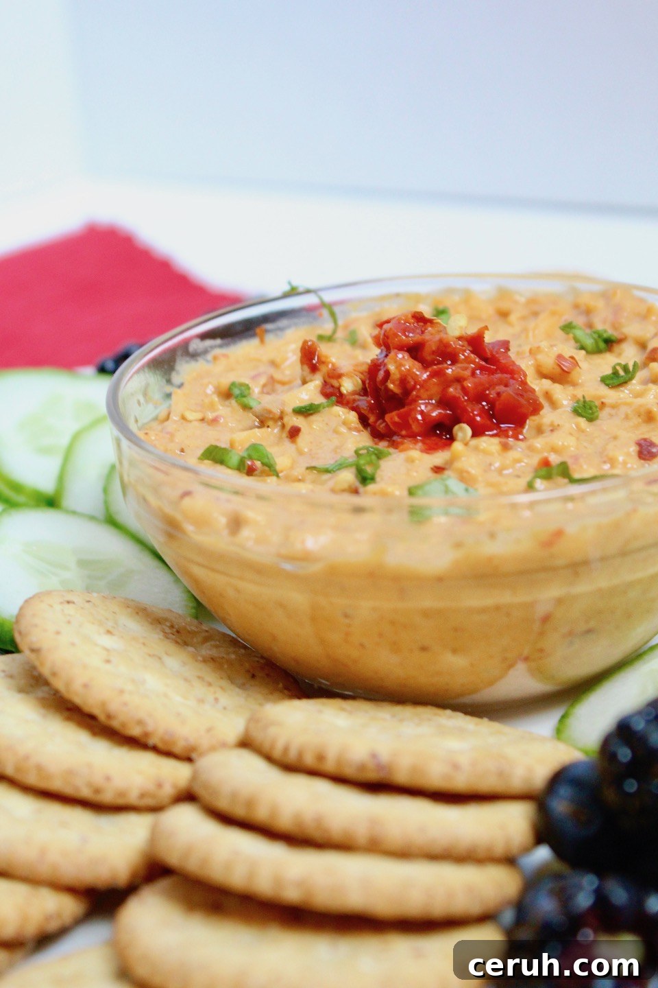 Zesty Hummus Pimento Cheese Dip