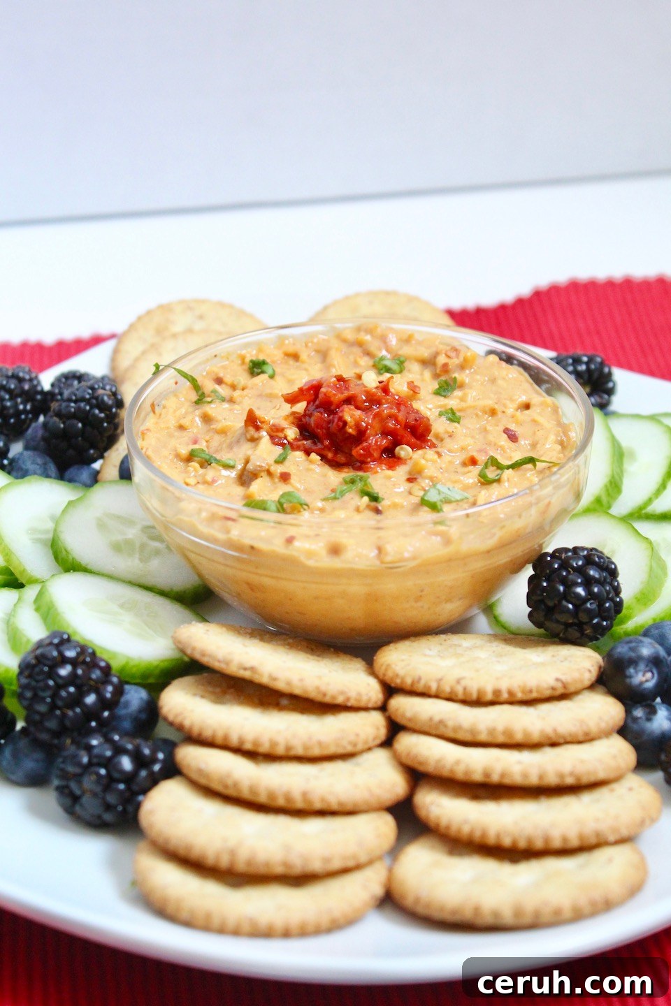 Zesty Hummus Pimento Cheese Dip