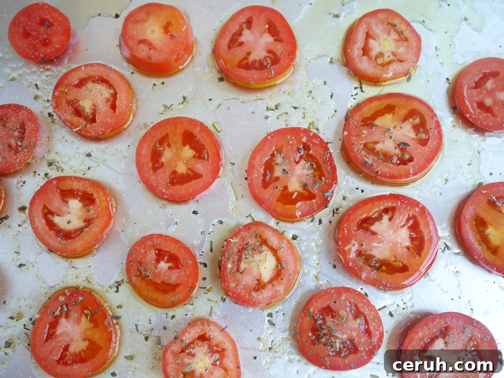Roasted tomatoes for pizza