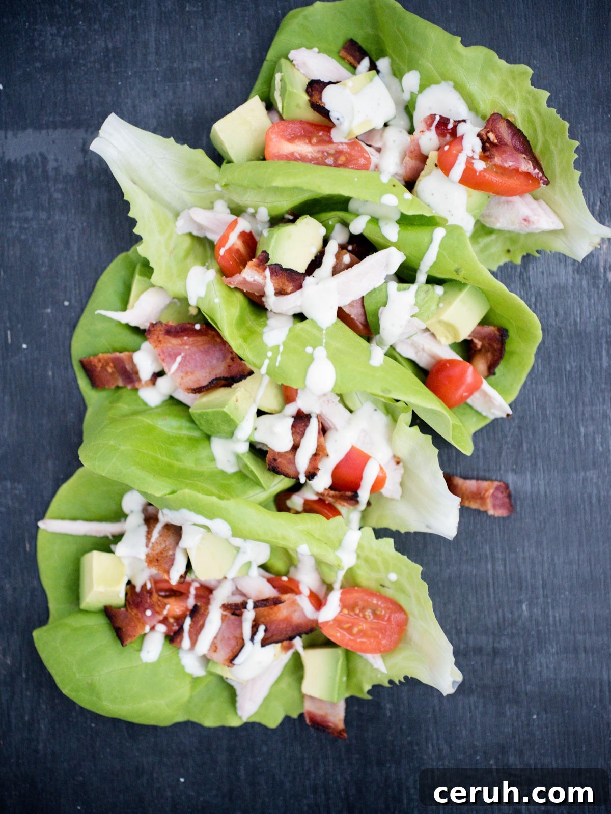Chicken Club Lettuce Wraps