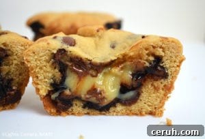 Caramel Hot Fudge Cookie Cups are chocolate chip cookies baked in a muffin tin and filled with buttery caramel and homemade hot fudge.