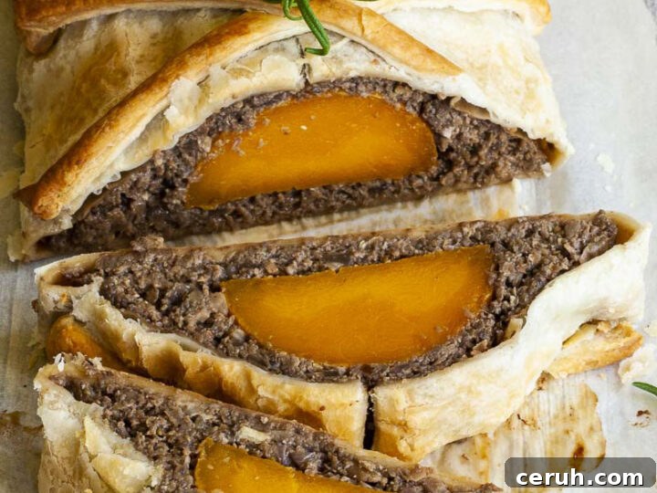Easy Vegan Wellington (mushroom and squash)