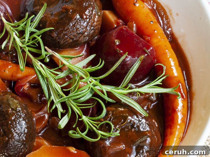 Portobello vegan pot roast