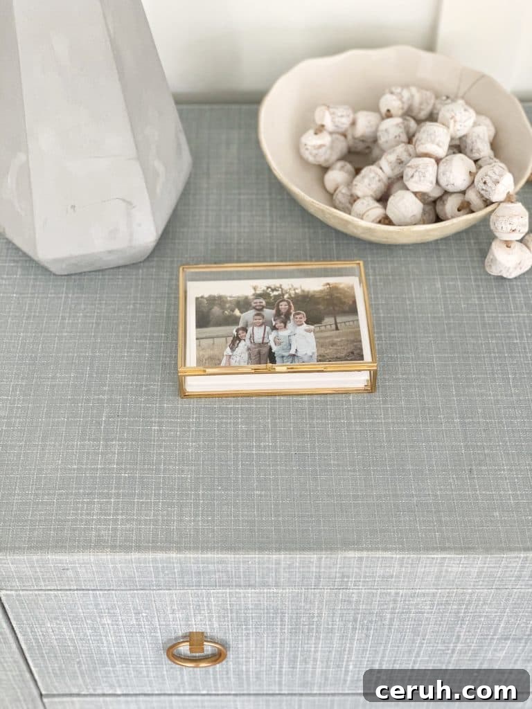 a glass keepsake box on a dresser from 1st 28 photography