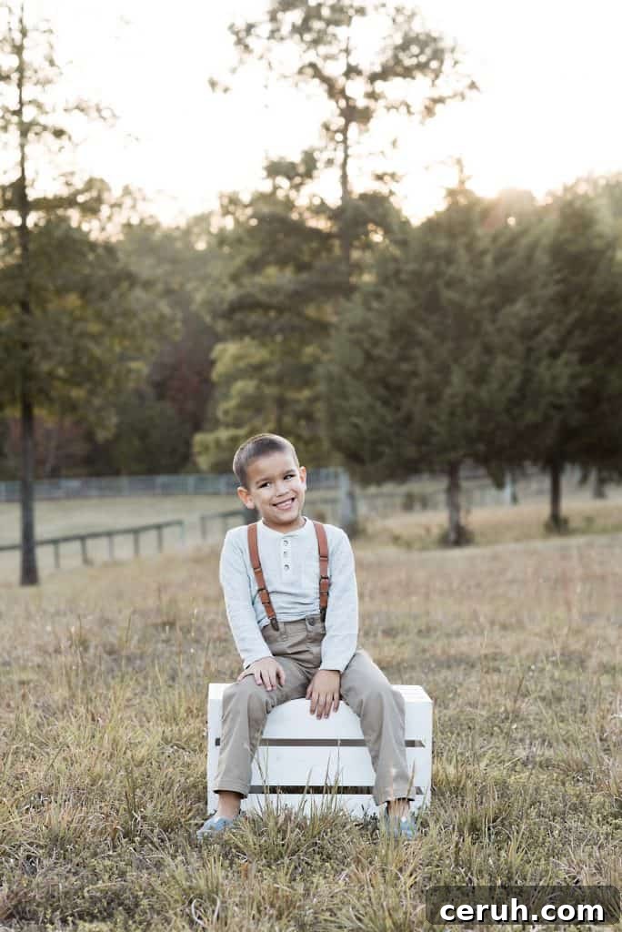 family photography in durham with a little boy outside